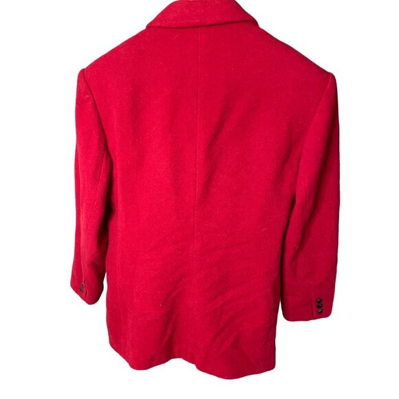 Vintage 90s Gap Red Two Button Wool Blend Blazer Sz L - Picture 2 of 8
